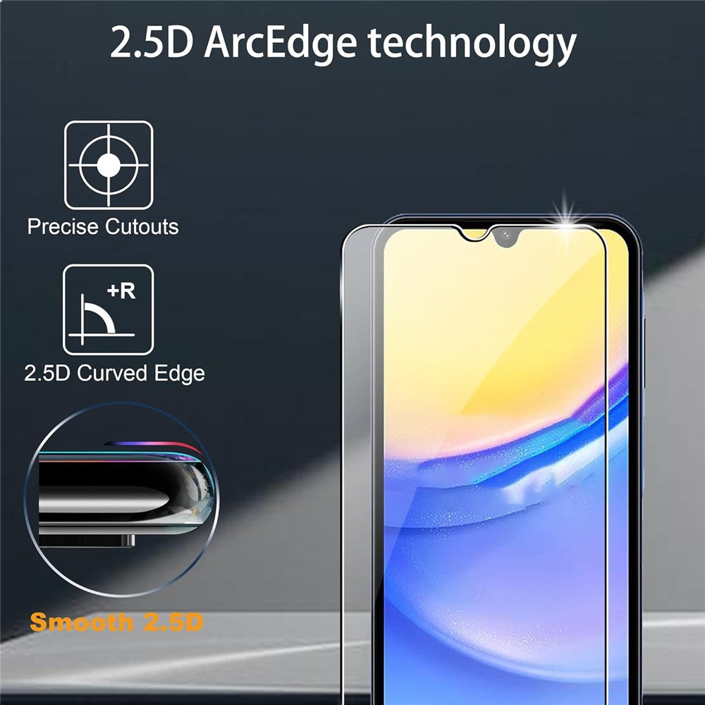 2Pcs For Samsung Galaxy A24 4G (162.1 x 77.6 x 8.3mm) Screen Protector with Camera Lens Protector Tempered Glass