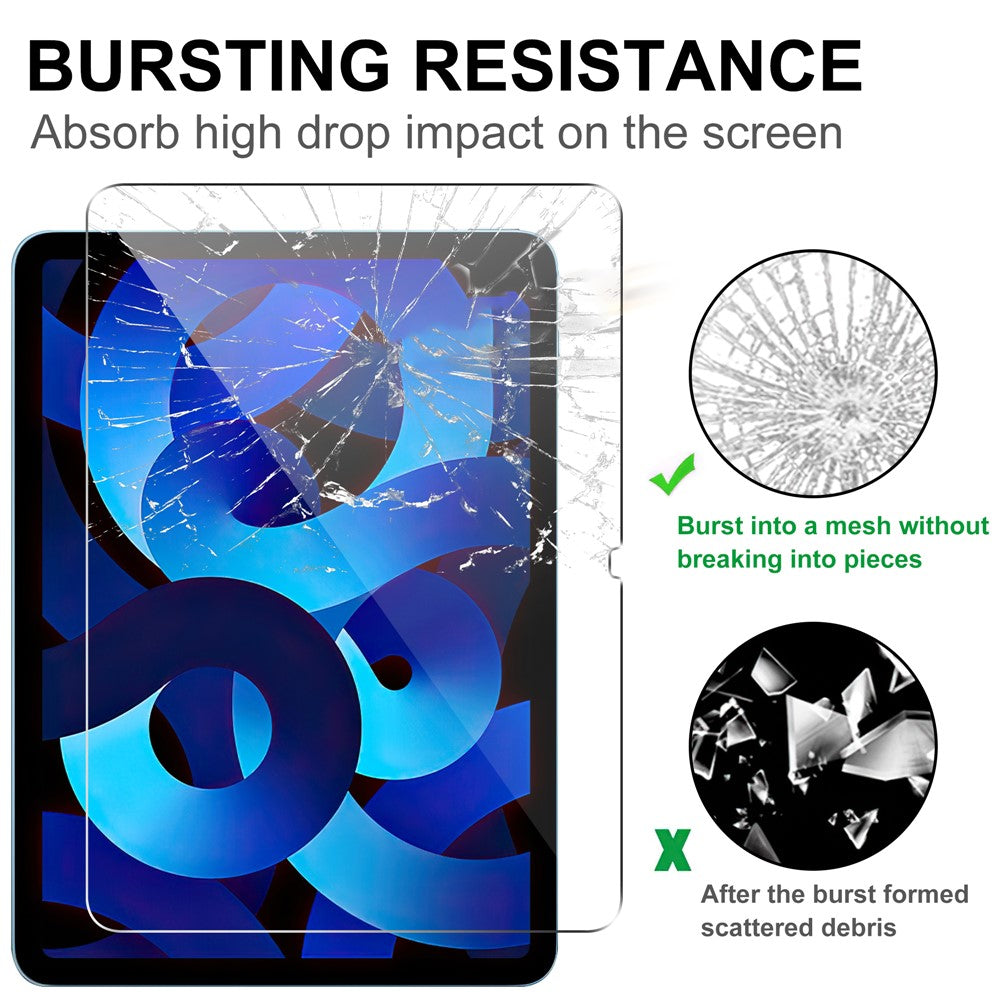 Til iPad Air 11 (2026) / (2025) / (2024) Arc Edge Film Hærdet Glas Anti-fingeraftryk Fuld Skærmbeskytter