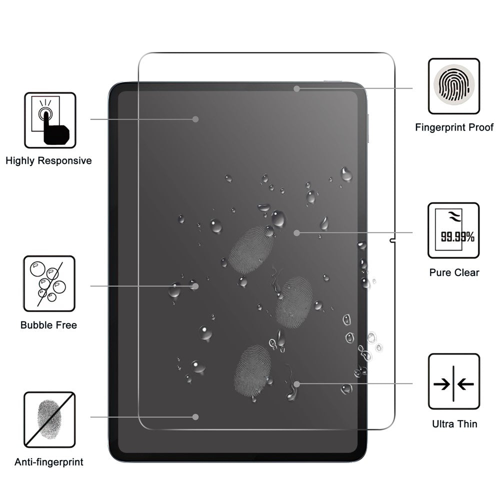 For Xiaomi Pad 6S Pro 12.4 Tempered Glass Screen Protector Arc-Edge 9H Hardness Screen Film