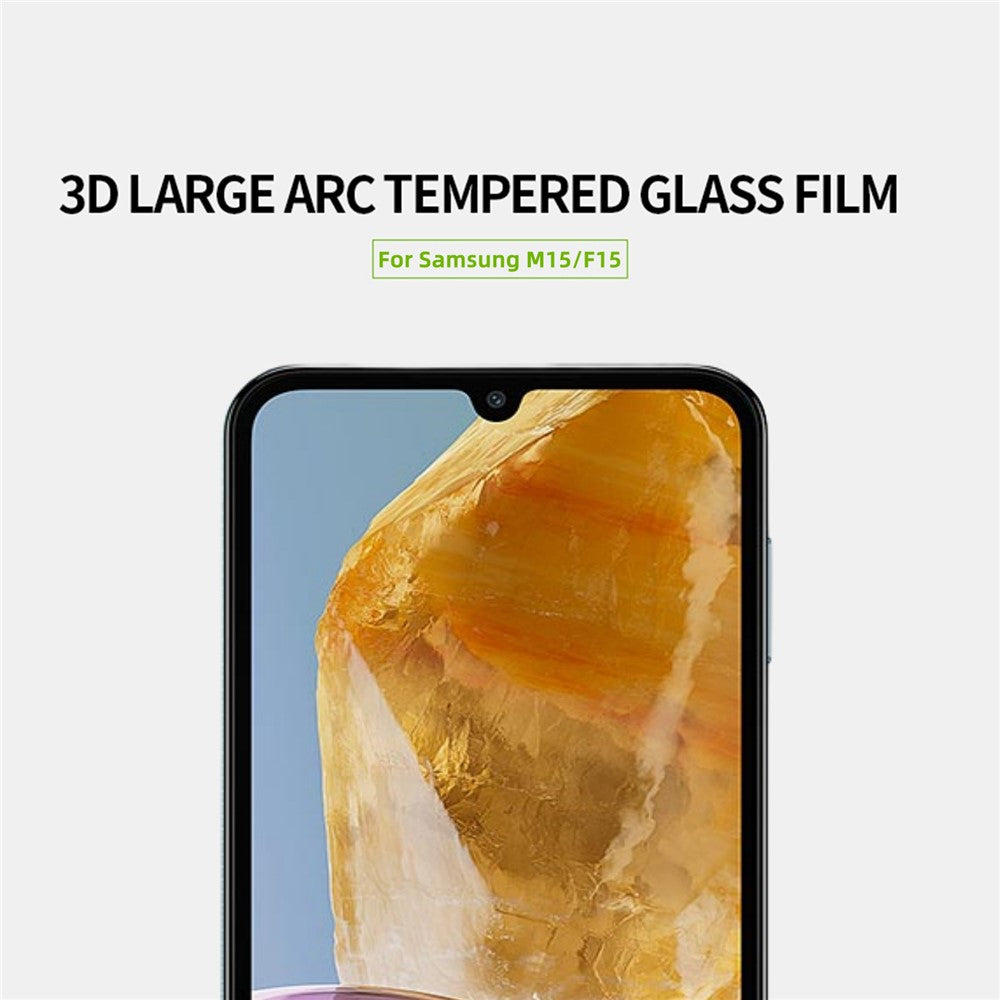 MOFI JK 3D Tempered Glass Film-1 for Samsung Galaxy M15 5G / F15 5G Curved Screen Protector