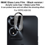 IMAK For Oppo A59 5G  Camera Lens Film Integrated Rear Lens Protector+Acrylic Lens Cap (Black Version)