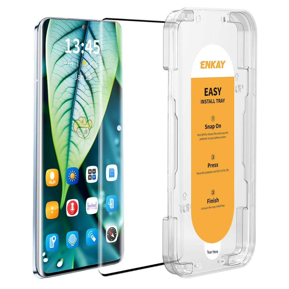 ENKAY HAT PRINCE For Honor 70 5G / 60 / 60 SE / X40 5G Full Screen Protector High Aluminum-Silicon Glass Side Glue Support Fingerprint Unlock