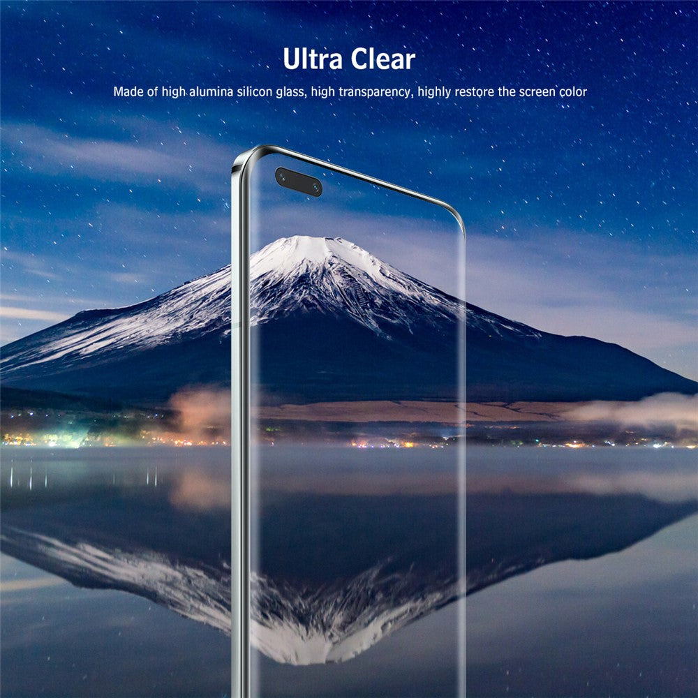 ENKAY HAT PRINCE För Oppo Find X3 / Find X3 Pro Helskärmsskydd Hög Aluminium-Silikon Glas Sidofilm Stöd Fingeravtryckslåsning