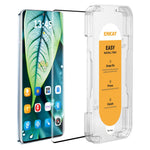 ENKAY HAT PRINCE För Oppo Find X5 Skärmskydd Hög Aluminium-Silikon Glas 3D Böjda Kanter Film Stöder Fingeravtryckslåsning