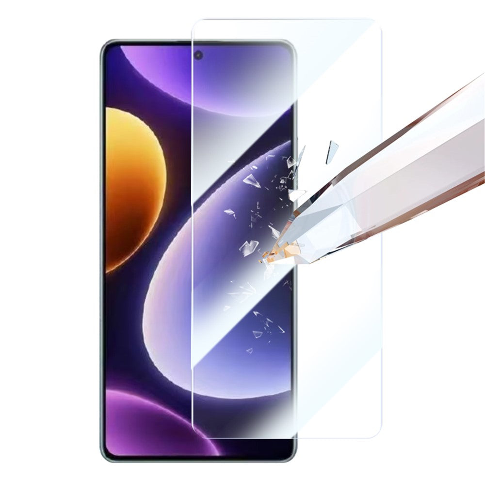RURIHAI 10 st. för Xiaomi Poco F6 Pro 5G / K70 5G / K70 Pro 5G skärmskydd 2.5D HD klar hög aluminium-kiselglasfilm