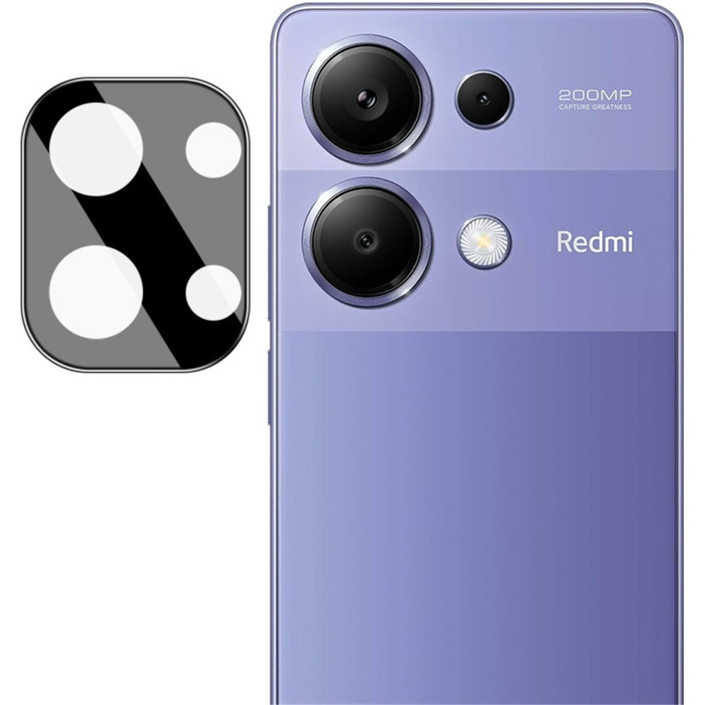 IMAK För Xiaomi Redmi Note 13 Pro 4G / Poco M6 Pro 4G Integrerat Kameralinsskydd Härdat Glas + Akryllinsskydd (Svart Version)