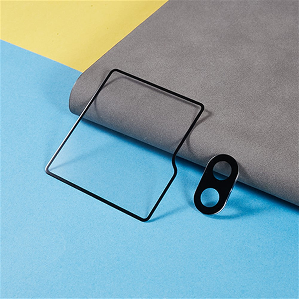 Til Samsung Galaxy Z Flip6 5G Hærdet glasfilm sæt kameralinsebeskytter + lille skærmbeskytter