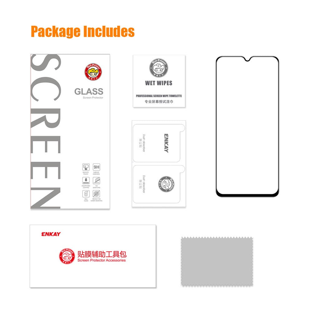 ENKAY HAT PRINCE for Oppo A17 4G Screen Protector 0.26mm HD Clear Scratch-resistant Film