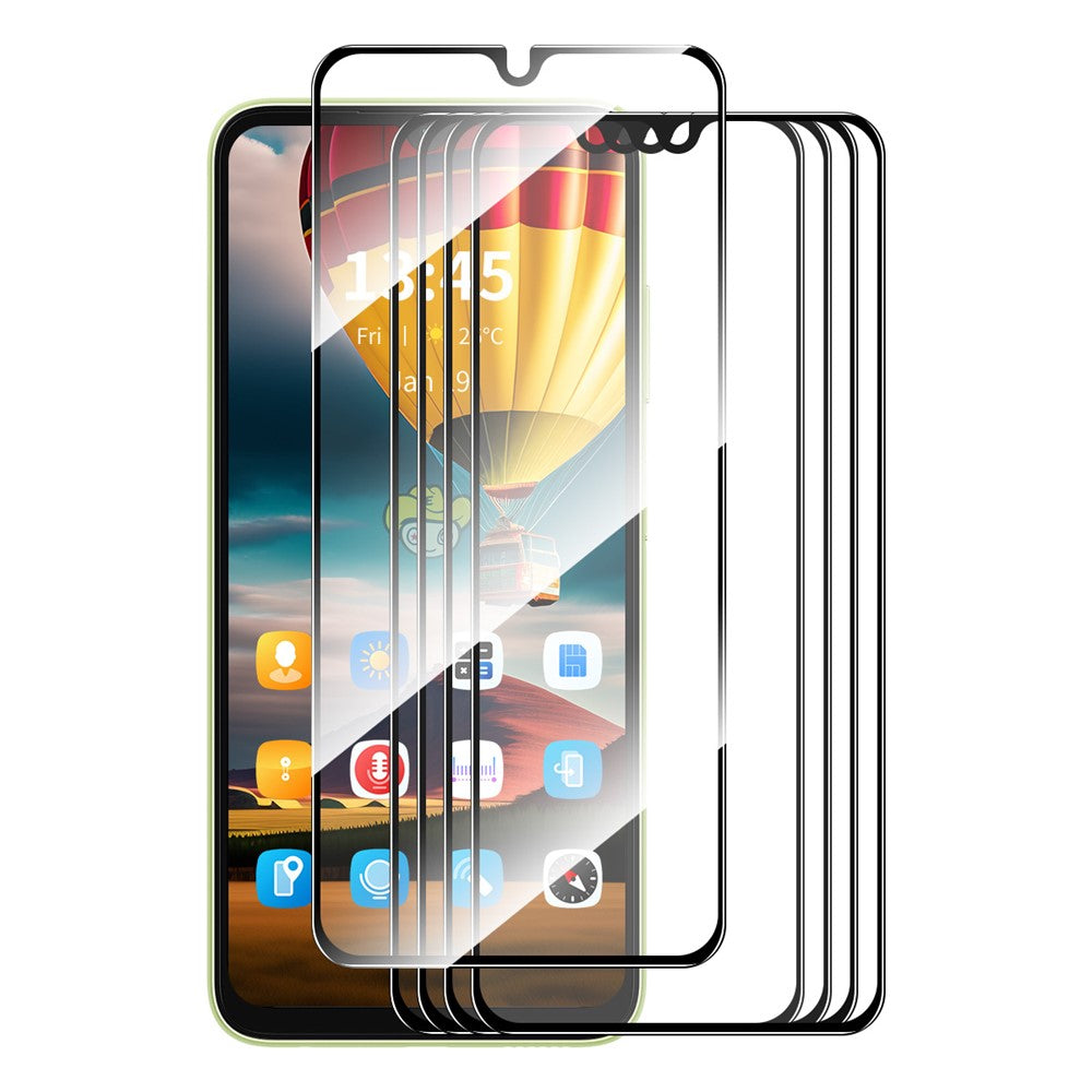 ENKAY HAT PRINCE 5PCS For Huawei nova Y70 4G / Y70 Plus 4G Full Screen Protector Silk Printing High Aluminium-silicon Glass Film
