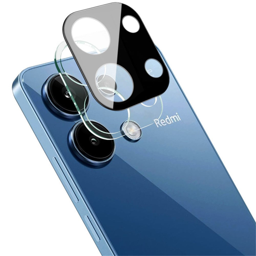 IMAK For Xiaomi Redmi Note 13 4G Camera Lens Protector Integrated Tempered Glass+Acrylic Lens Cap (Black Version)