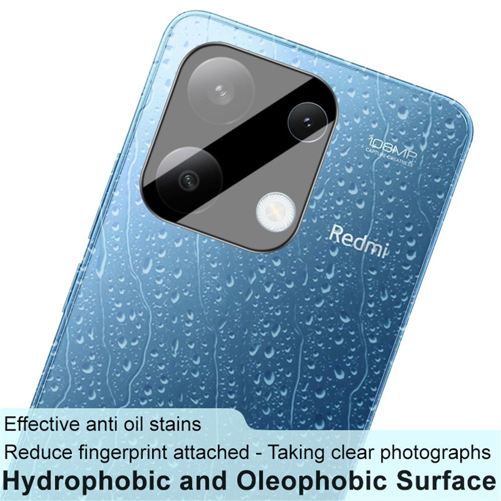 IMAK For Xiaomi Redmi Note 13 4G Camera Lens Protector Integrated Tempered Glass+Acrylic Lens Cap (Black Version)