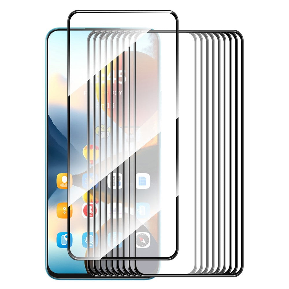 ENKAY HAT PRINCE 10Pcs for Xiaomi Poco X6 Pro 5G / Redmi K70E 5G 2.5D 9H Hardness Screen Protector Explosion-proof