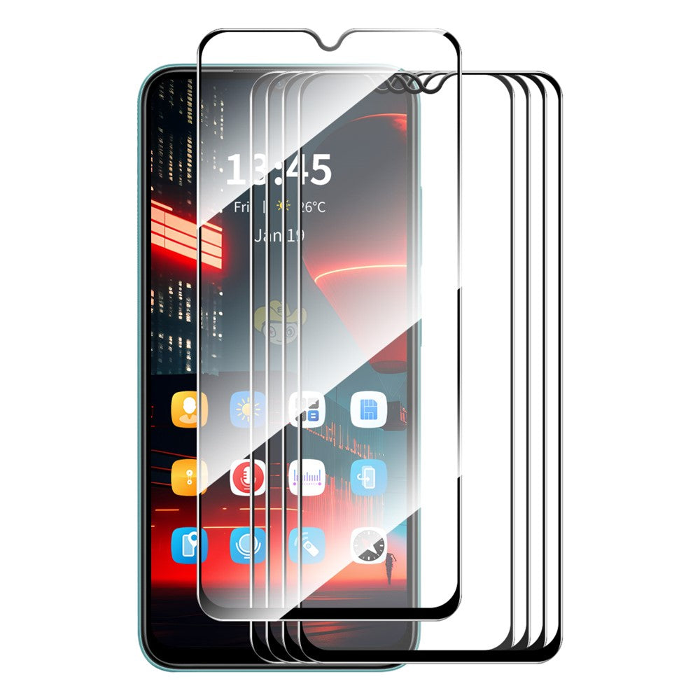 ENKAY HAT PRINCE 5Pcs for Xiaomi Poco C50 4G / A1+ 4G / A2+ 4G Silk Printing Screen Protector Full Screen Film