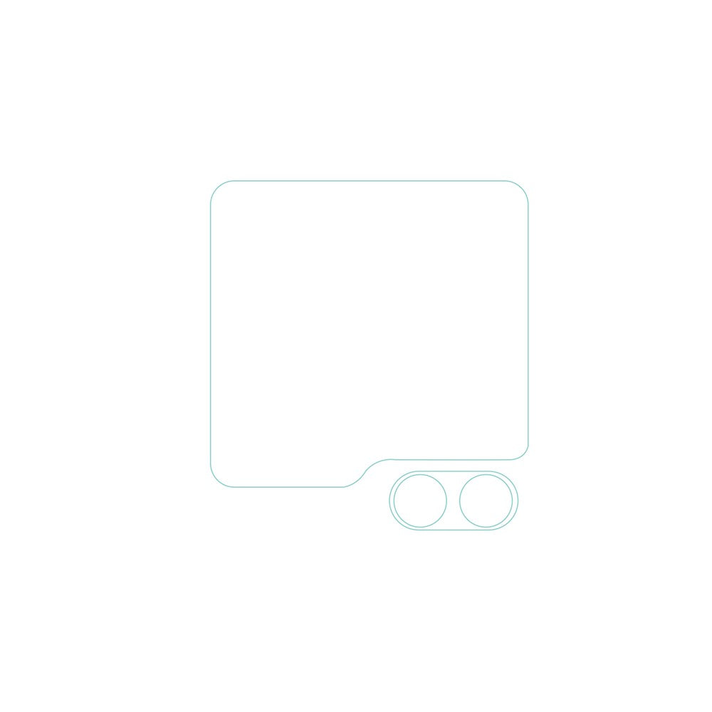 For Samsung Galaxy Z Flip6 5G Clear Tempered Glass Lens Protector + Small Rear Screen Protector Film Set