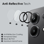 NORTHJO 1 set för Xiaomi Redmi Note 13 4G kameralinsskydd härdat glas + metallring linsfilm