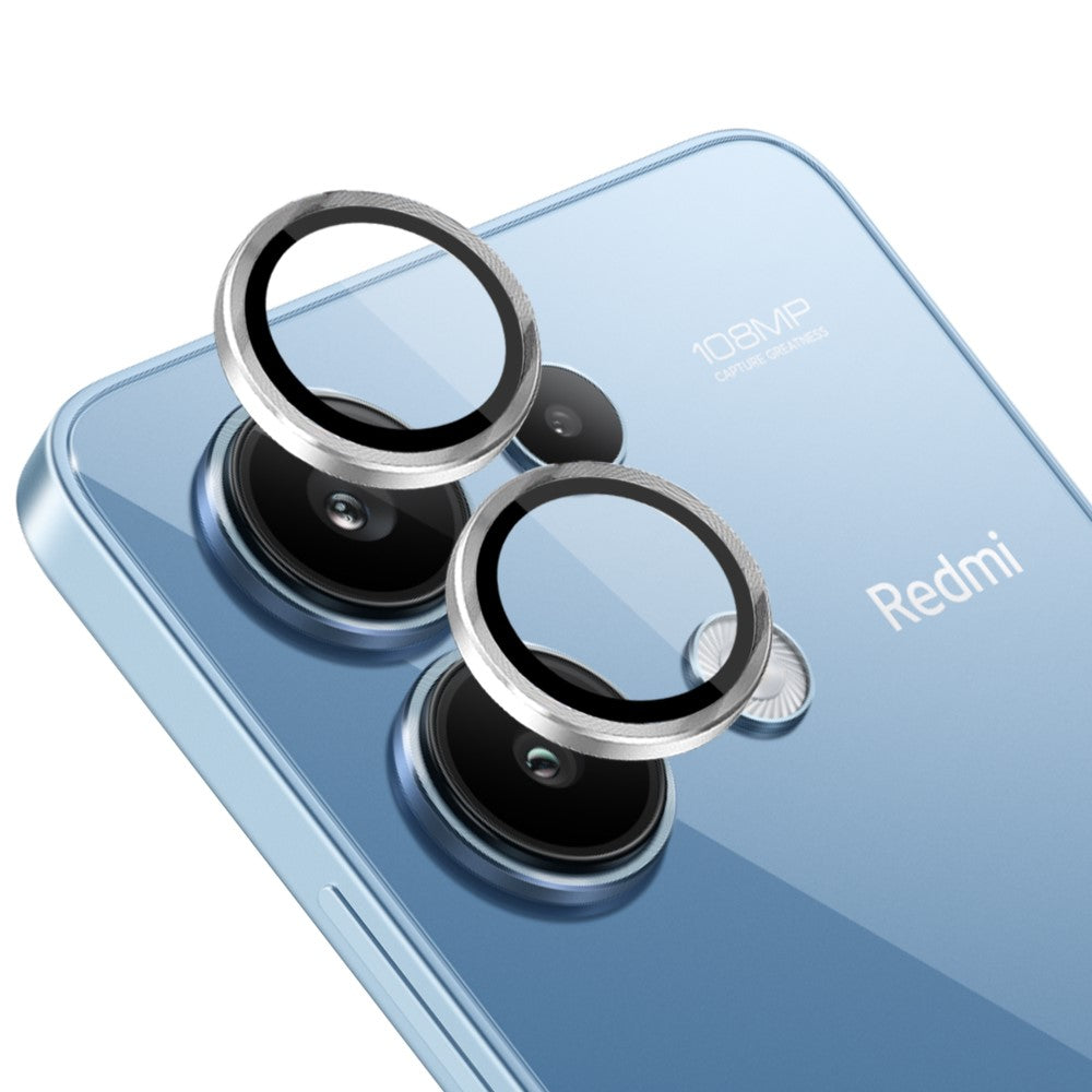 NORTHJO 1 Set For Xiaomi Redmi Note 13 4G Camera Lens Protector Tempered Glass+Metal Ring Lens Film