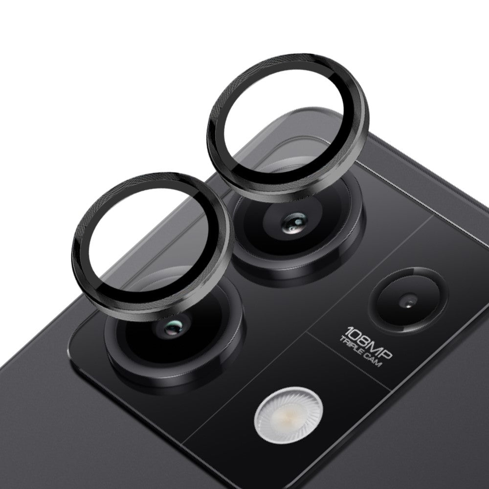NORTHJO 1 Set For Xiaomi Redmi Note 13 5G Camera Lens Protector HD Tempered Glass+Metal Ring Lens Film