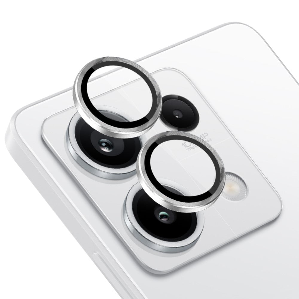 NORTHJO 1 Set For Xiaomi Redmi Note 13 5G Camera Lens Protector HD Tempered Glass+Metal Ring Lens Film