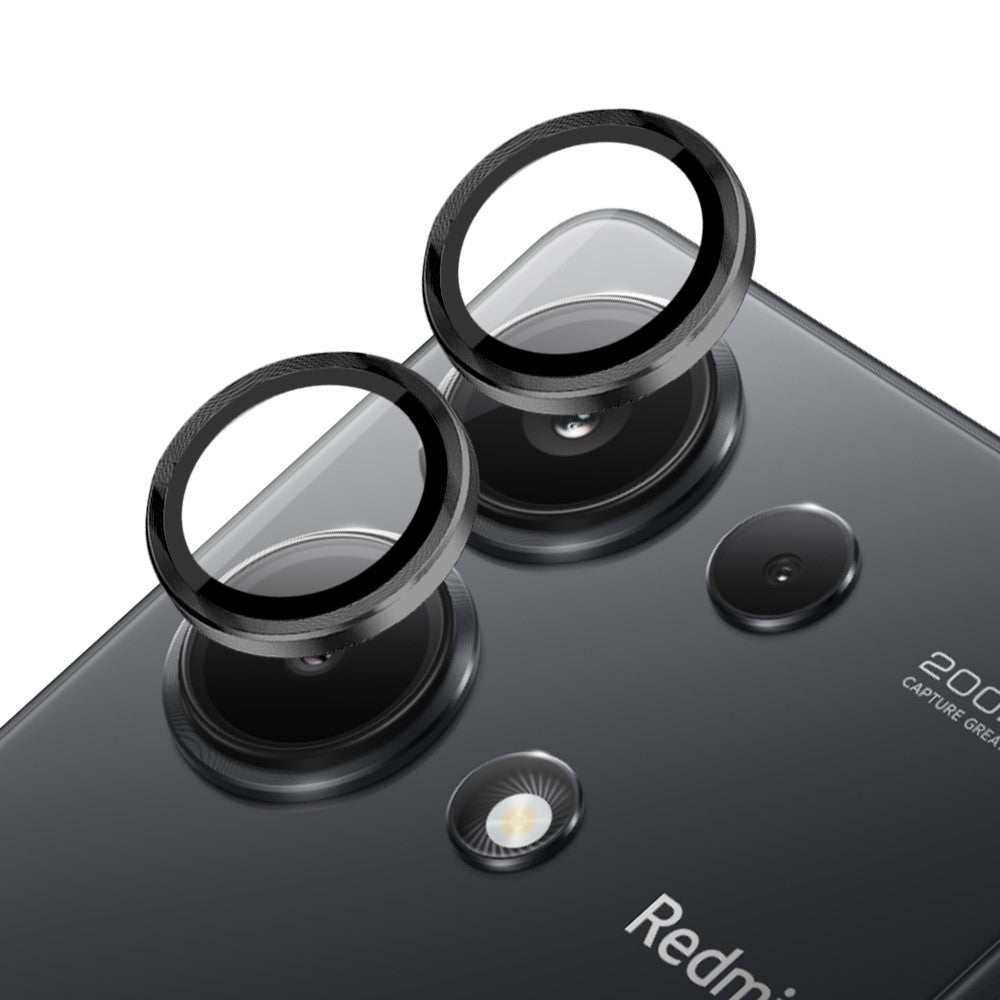 NORTHJO 1 Set For Xiaomi Poco M6 Pro 4G / Redmi Note 13 Pro 4G Camera Lens Protector CD Vein Metal Ring Lens Film