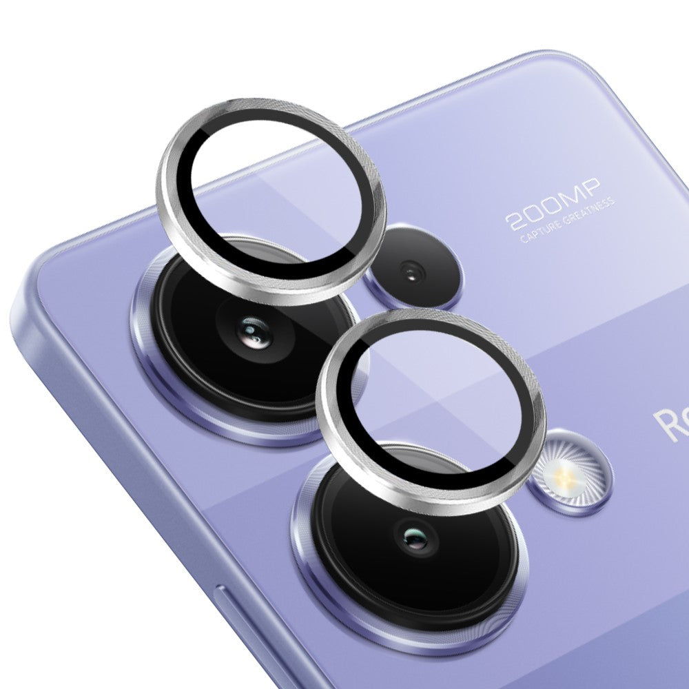 NORTHJO 1 Set For Xiaomi Poco M6 Pro 4G / Redmi Note 13 Pro 4G Camera Lens Protector CD Vein Metal Ring Lens Film
