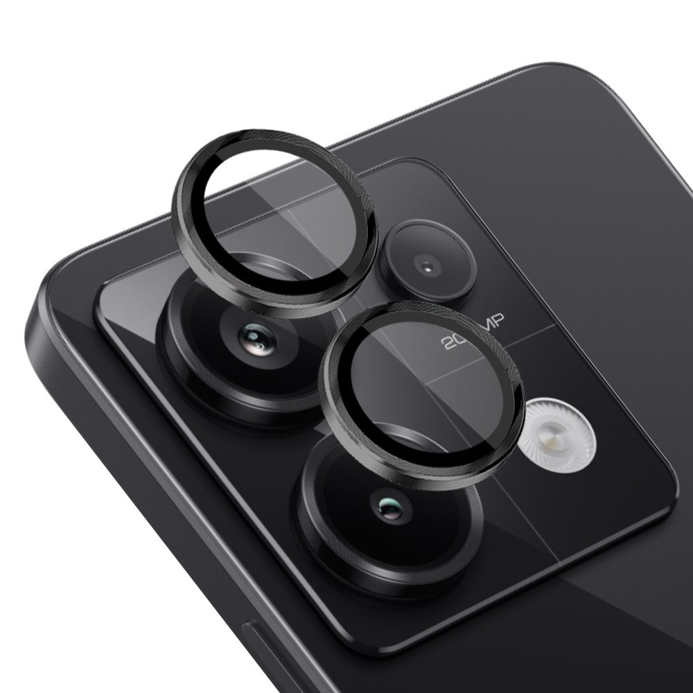 NORTHJO 1 Set For Xiaomi Redmi Note 13 Pro 5G / Poco X6 5G Camera Lens Film Tempered Glass+Metal Ring Lens Protector