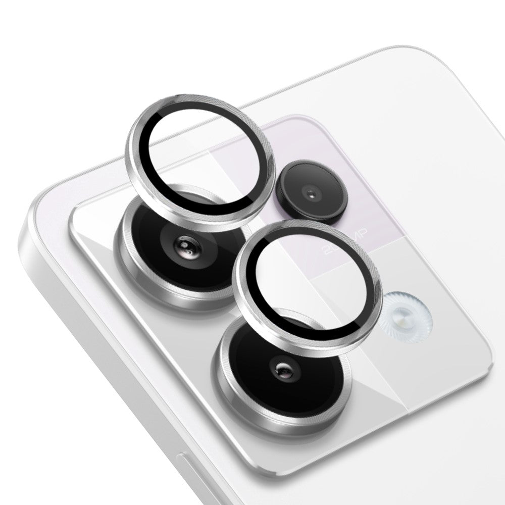 NORTHJO 1 Set For Xiaomi Redmi Note 13 Pro 5G / Poco X6 5G Camera Lens Film Tempered Glass+Metal Ring Lens Protector