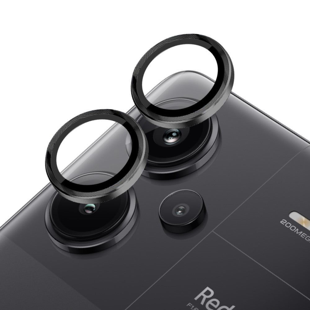 NORTHJO 1 set för Xiaomi Redmi Note 13 Pro+ 5G kameralinsfilm anti-fingeravtryck härdat glas + metallring linsskydd