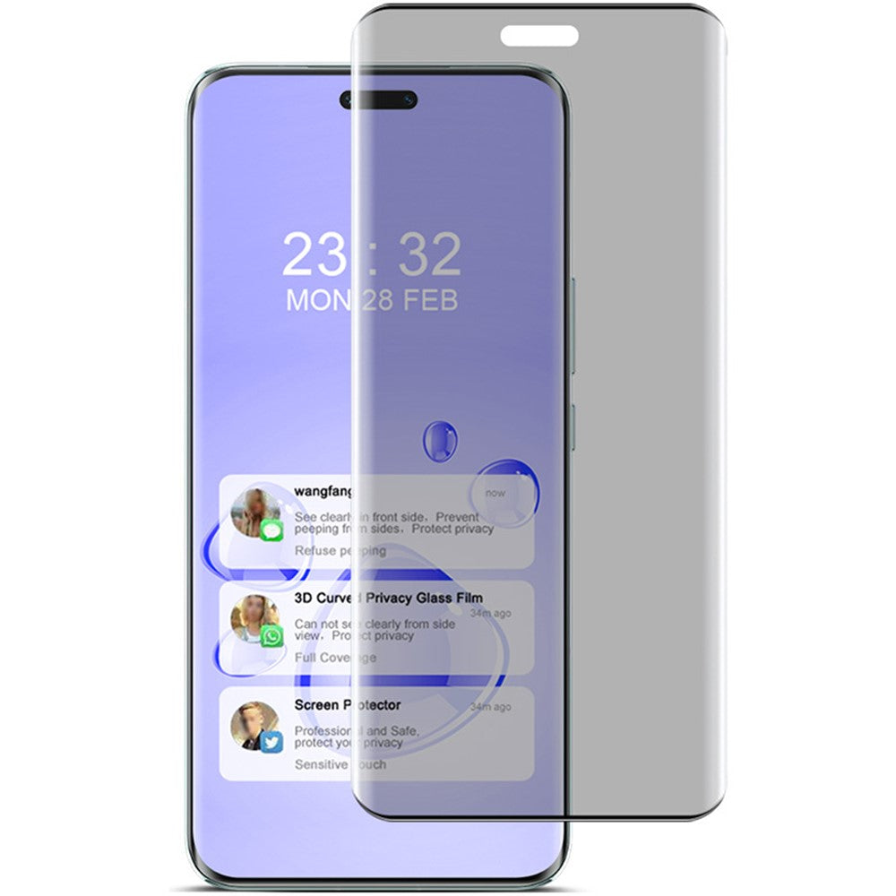 IMAK For 	Honor Magic6 RSR Porsche Design 5G Screen Protector 3D Curved Anti-Spy Film (No Edge Version)
