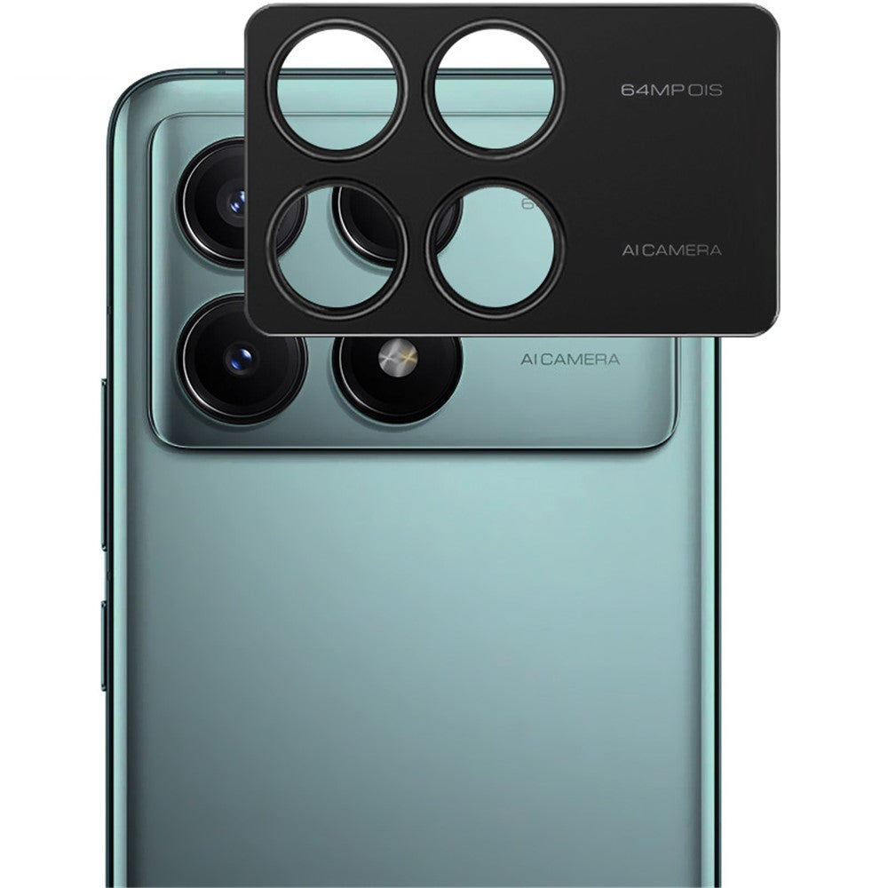 IMAK För Xiaomi Redmi K70E 5G / Poco X6 Pro 5G Metallkameraskydd Reptålig Bakre Linsram