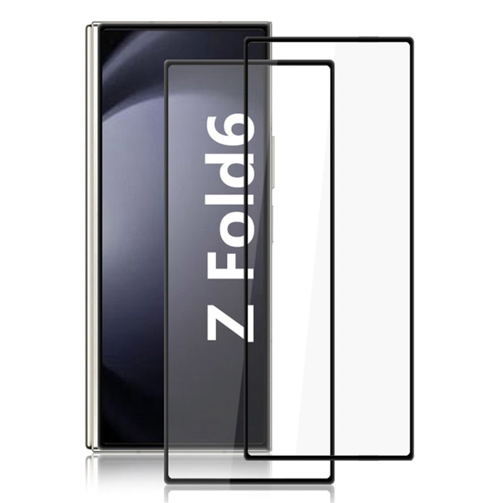 AMORUS 2Pcs For Samsung Galaxy Z Fold6 5G HD Clear Tempered Glass Screen Protector Silk Printing 9H Film