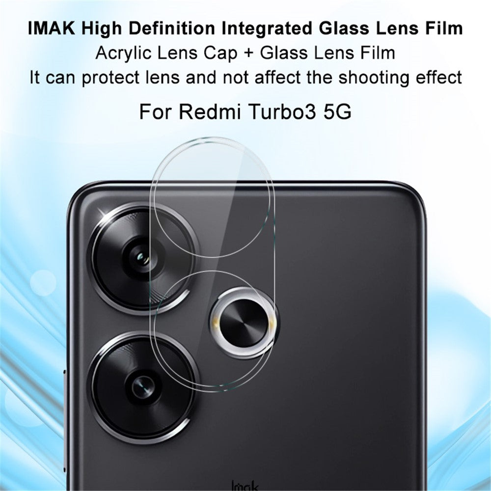 IMAK For Xiaomi Redmi Turbo 3 5G / Poco F6 5G Integrated Rear Camera Protector Tempered Glass + Acrylic Lens Cap