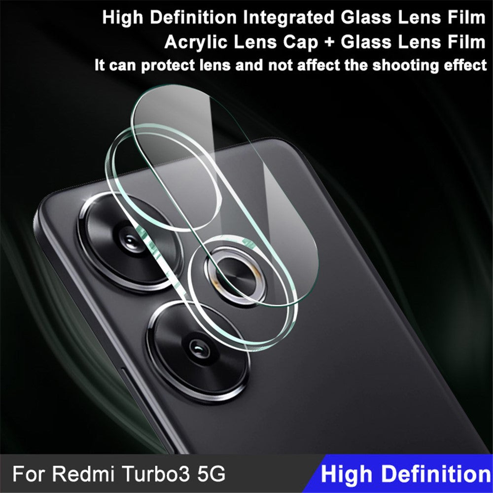 IMAK For Xiaomi Redmi Turbo 3 5G / Poco F6 5G Integrated Rear Camera Protector Tempered Glass + Acrylic Lens Cap