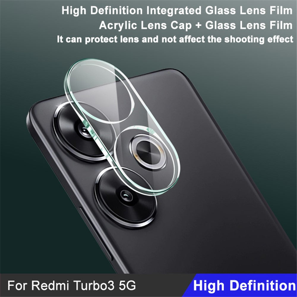 IMAK For Xiaomi Redmi Turbo 3 5G / Poco F6 5G Integrated Rear Camera Protector Tempered Glass + Acrylic Lens Cap