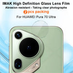IMAK 2 st/set för Huawei Pura 70 Ultra härdat glas bakre linsskydd genomskinlig kameralinsfilm