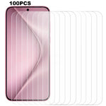 100Pcs For Huawei Pura 70 Clear Screen Protector Cell Phone Tempered Glass Screen Film (No Package, with Wipes Set, Dust-absorber, Guide Sticker)
