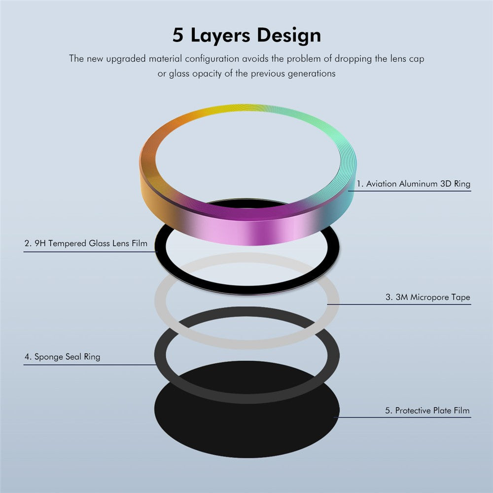 ENKAY HAT PRINCE For Huawei Pura 70 Pro / Pura 70 Pro+ 1 Set Rear Camera Lens Protector Metal Ring Lens Film