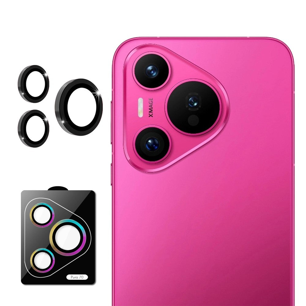 ENKAY HAT PRINCE For Huawei Pura 70 1 Set Camera Lens Protector Metal Individual Ring Lens Film
