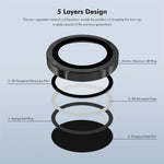 ENKAY HAT PRINCE For Xiaomi Redmi Note 13 Pro 4G / Poco M6 Pro 4G Camera Lens Protector Metal Ring Lens Guard