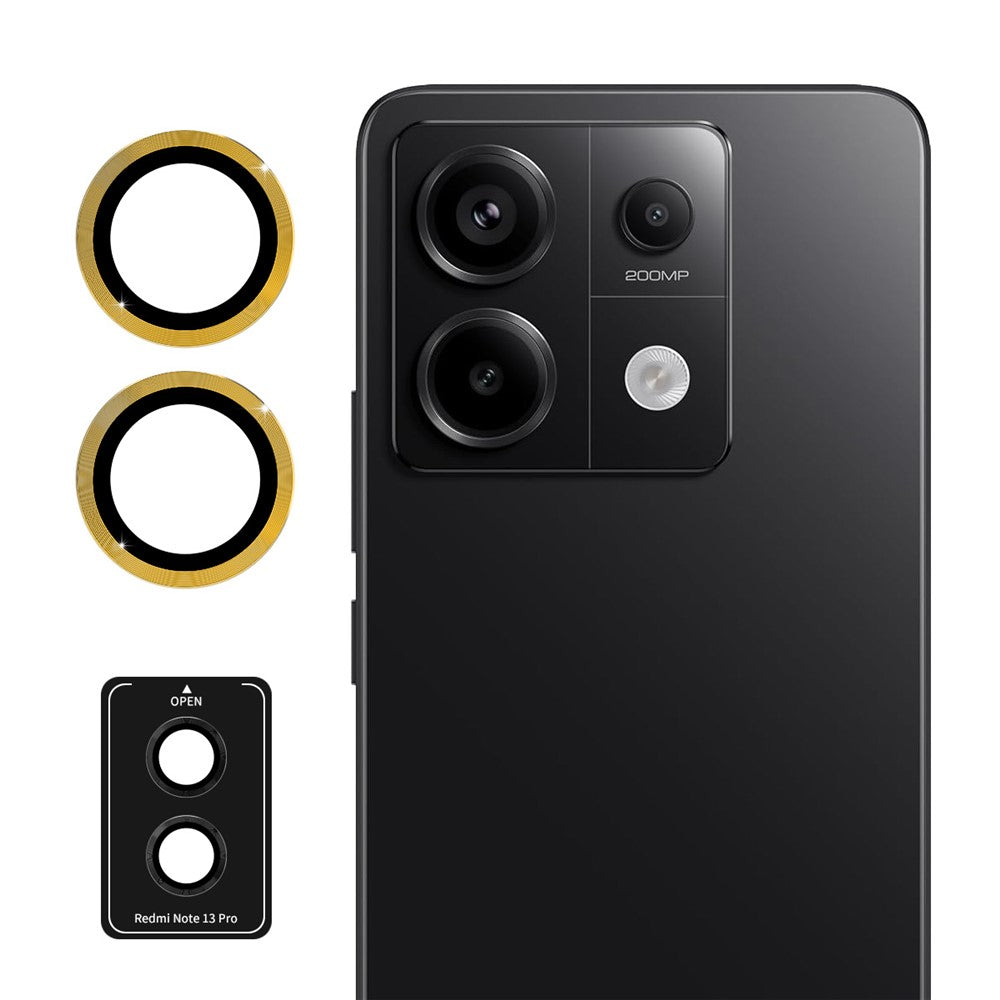 ENKAY HAT PRINCE For Xiaomi Redmi Note 13 Pro 5G / Poco X6 5G Camera Lens Film Metal Ring Lens Protector- Silver