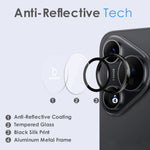 NORTHJO 1 Set For Huawei Pura 70 Camera Lens Protector Tempered Glass+Metal Ring Lens Guard