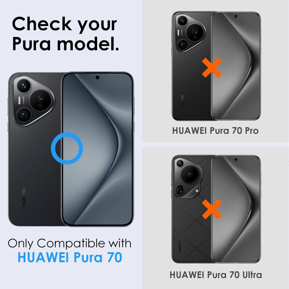 NORTHJO 1 Set For Huawei Pura 70 Camera Lens Protector Tempered Glass+Metal Ring Lens Guard