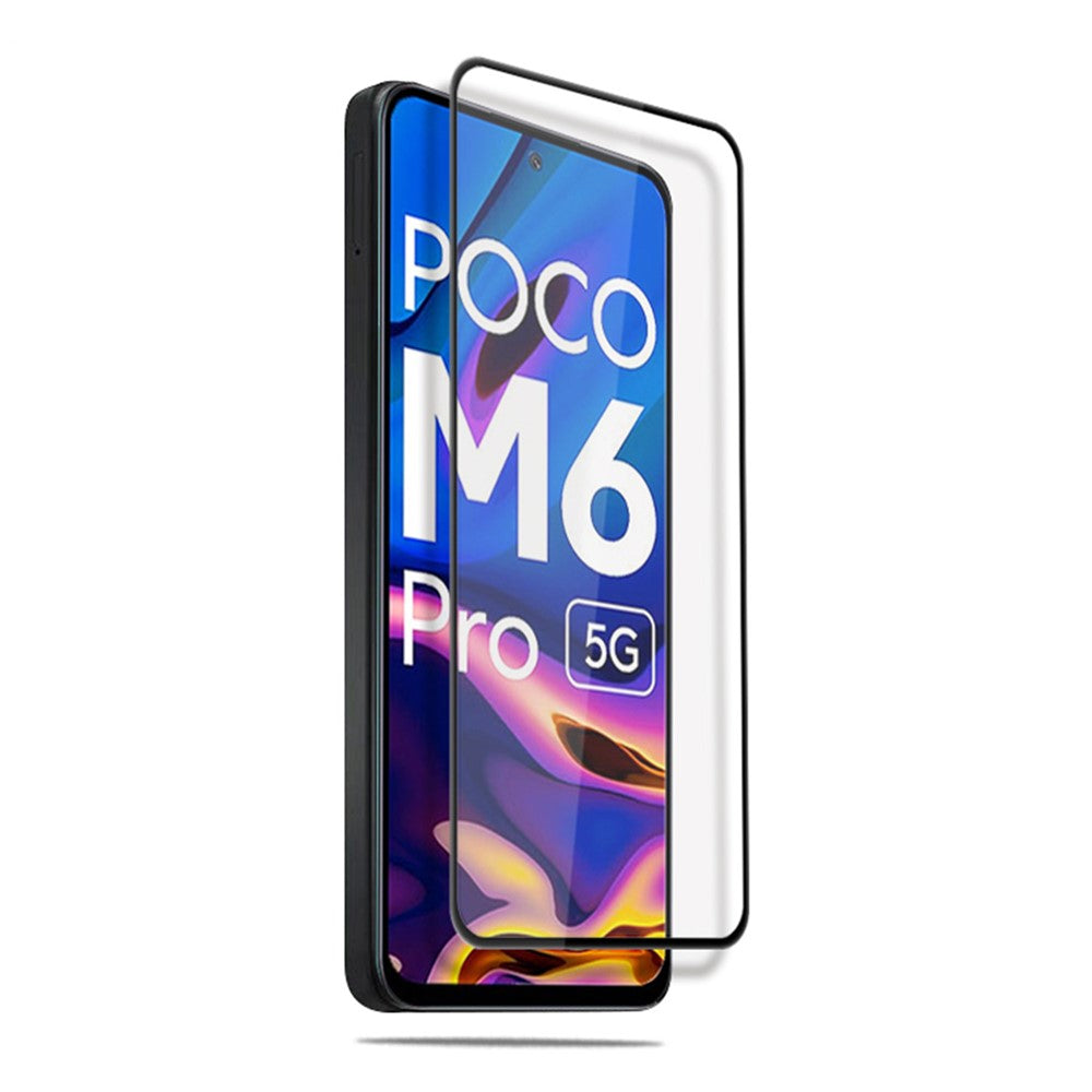 MOCOLO For Xiaomi Poco M6 Pro 5G / Redmi 12 5G (Global) Screen Protector Tempered Glass Anti-Shatter Silk Printing Film