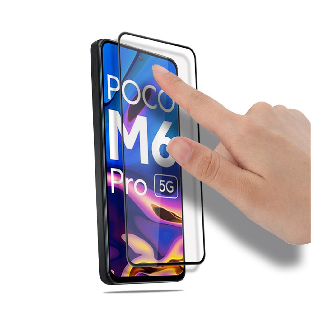 MOCOLO For Xiaomi Poco M6 Pro 5G / Redmi 12 5G (Global) Screen Protector Tempered Glass Anti-Shatter Silk Printing Film
