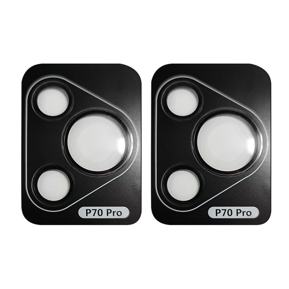 RURIHAI 2-delt kameralinsefilm til Huawei Pura 70 Pro / Pura 70 Pro+, AR HD-glaslinsbeskyttelse med metalring