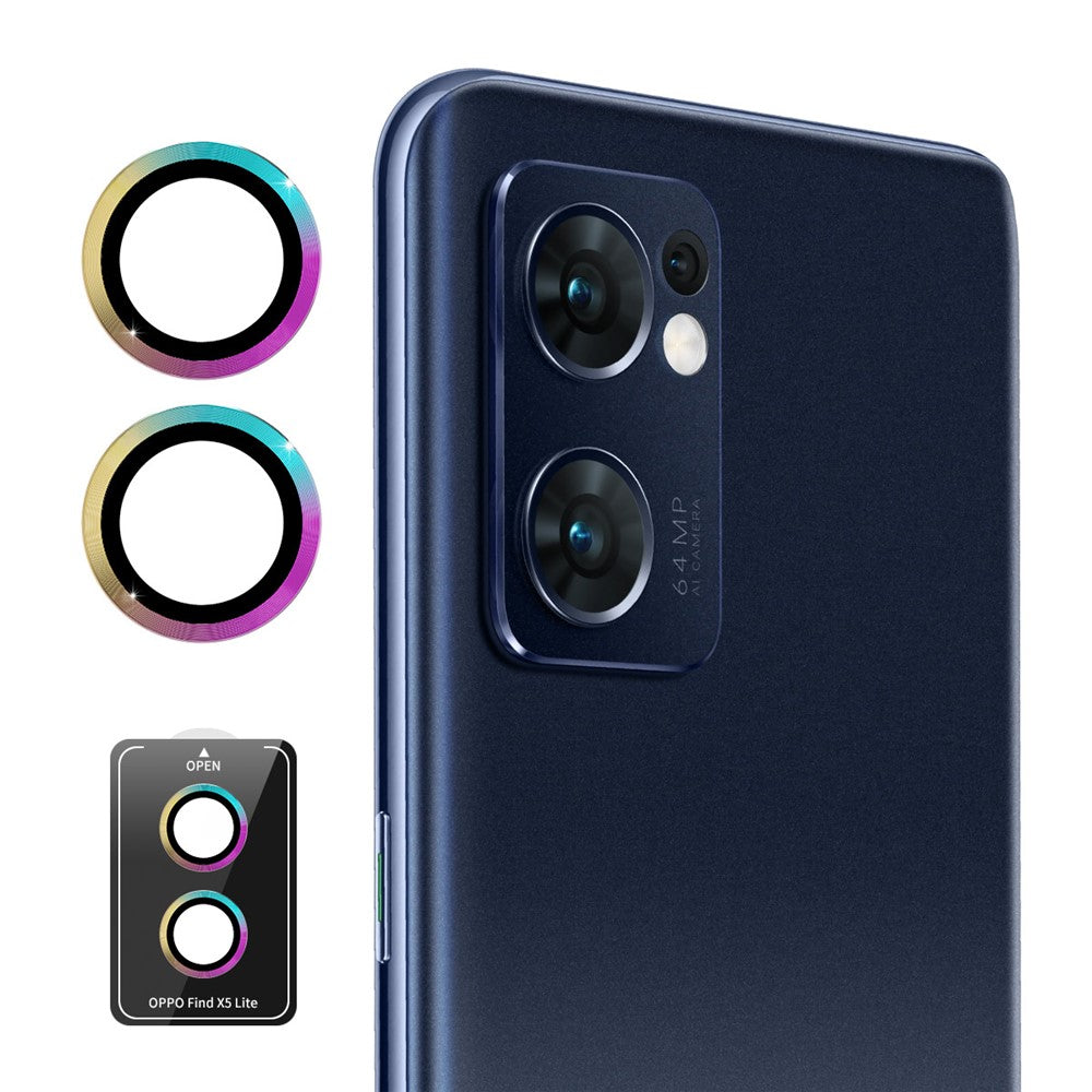 ENKAY HAT PRINCE til Oppo Find X5 Lite, kameralinsebeskyttelse, 1 sæt linsefilm i højt aluminium-silikatglas