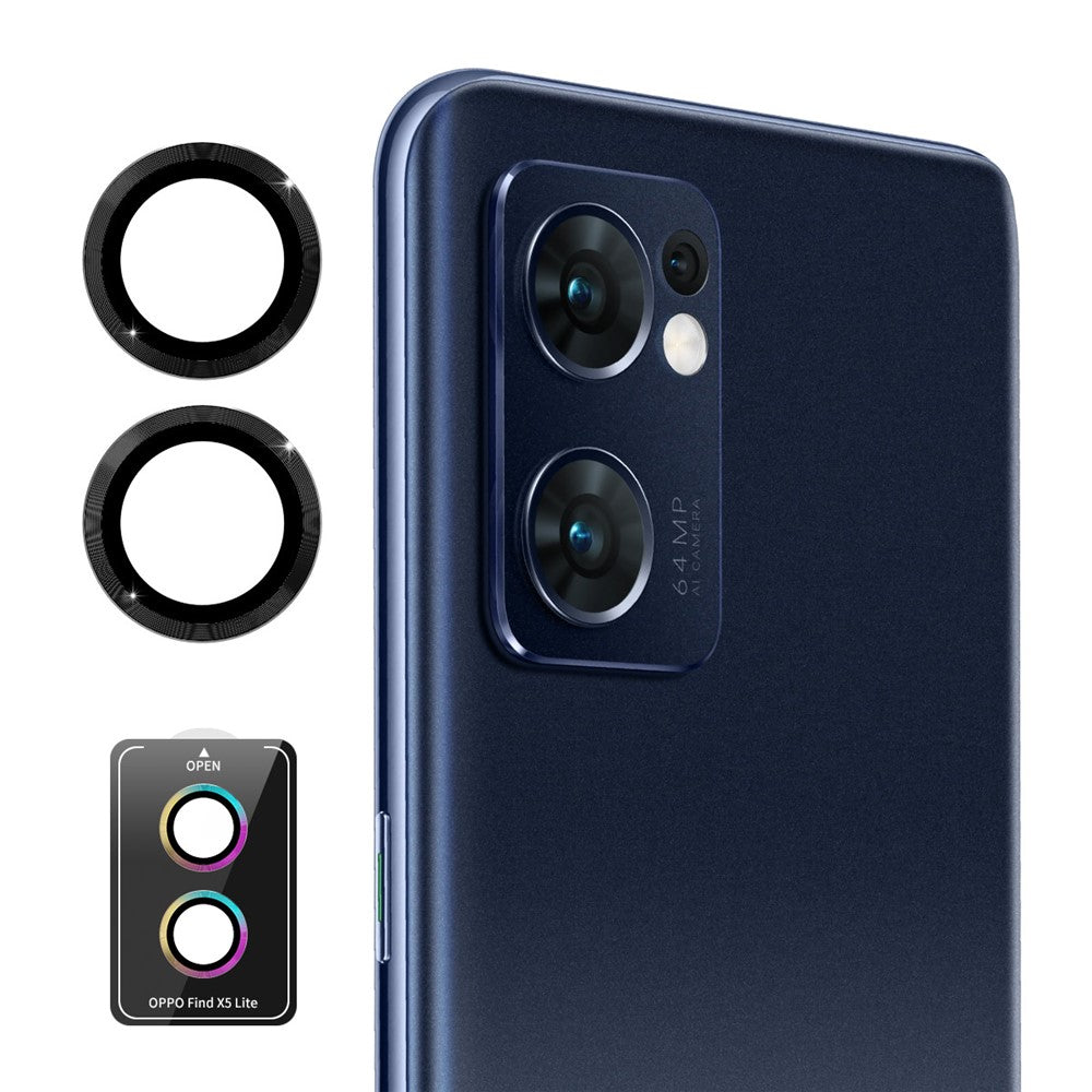 ENKAY HAT PRINCE til Oppo Find X5 Lite, kameralinsebeskyttelse, 1 sæt linsefilm i højt aluminium-silikatglas