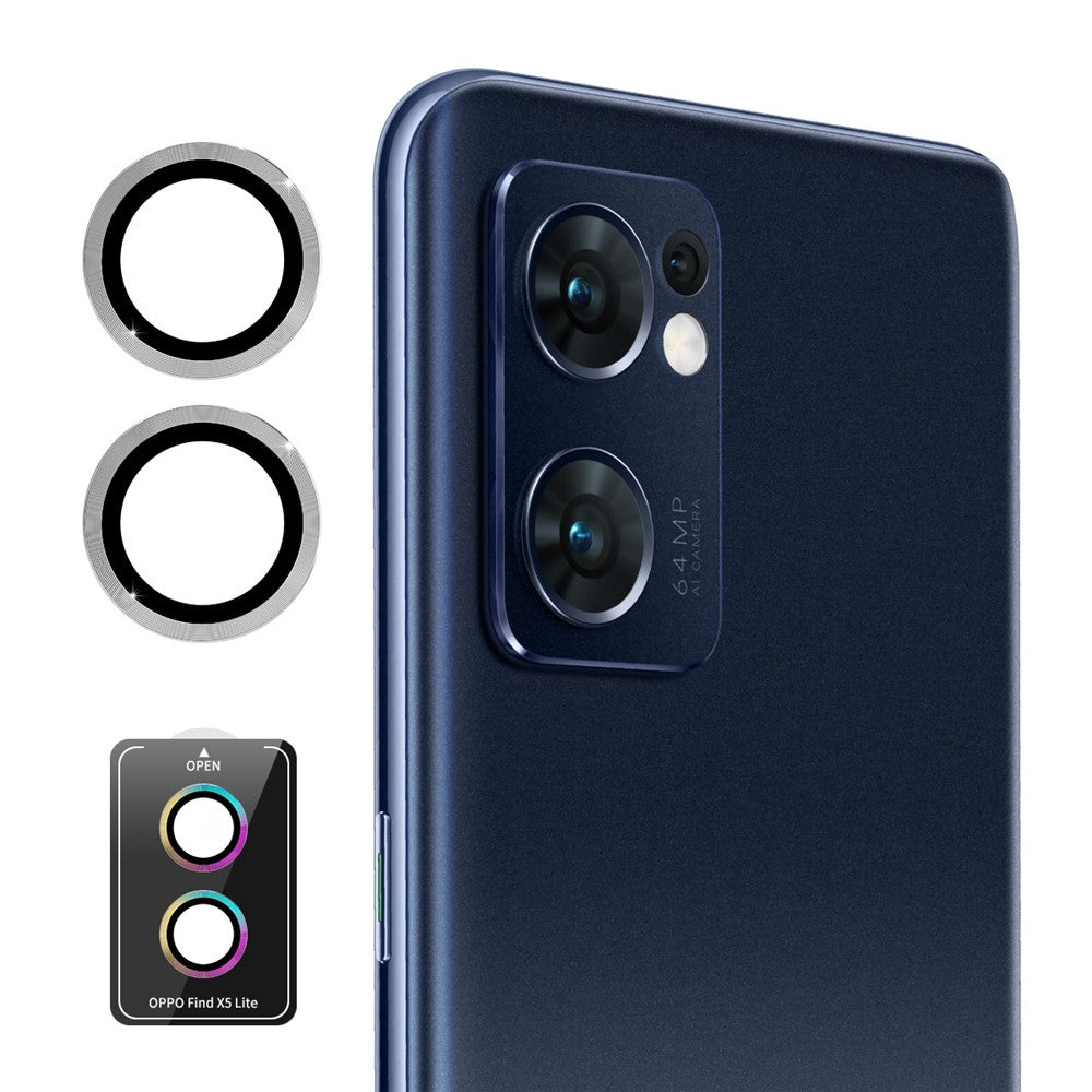 ENKAY HAT PRINCE til Oppo Find X5 Lite, kameralinsebeskyttelse, 1 sæt linsefilm i højt aluminium-silikatglas