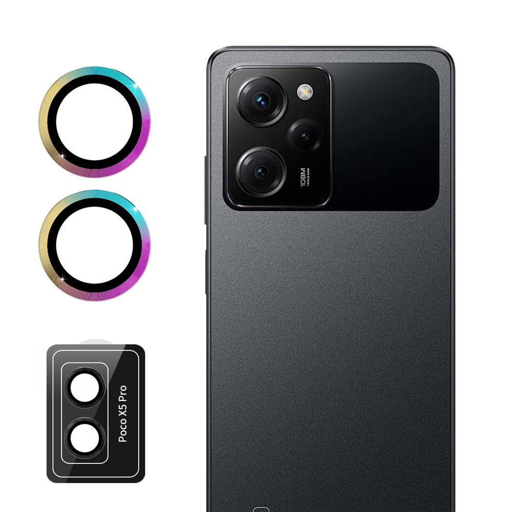 ENKAY HAT PRINCE För Xiaomi Poco X5 Pro 5G / Redmi Note 12 Pro Speed 5G Kameralinsskydd Hög Alumina Silikon Glas Linsfilm Set