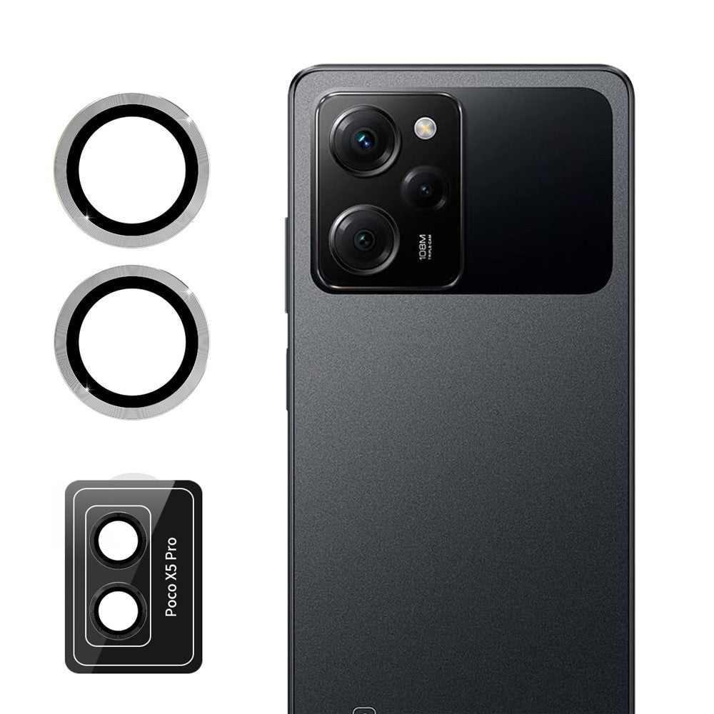 ENKAY HAT PRINCE För Xiaomi Poco X5 Pro 5G / Redmi Note 12 Pro Speed 5G Kameralinsskydd Hög Alumina Silikon Glas Linsfilm Set
