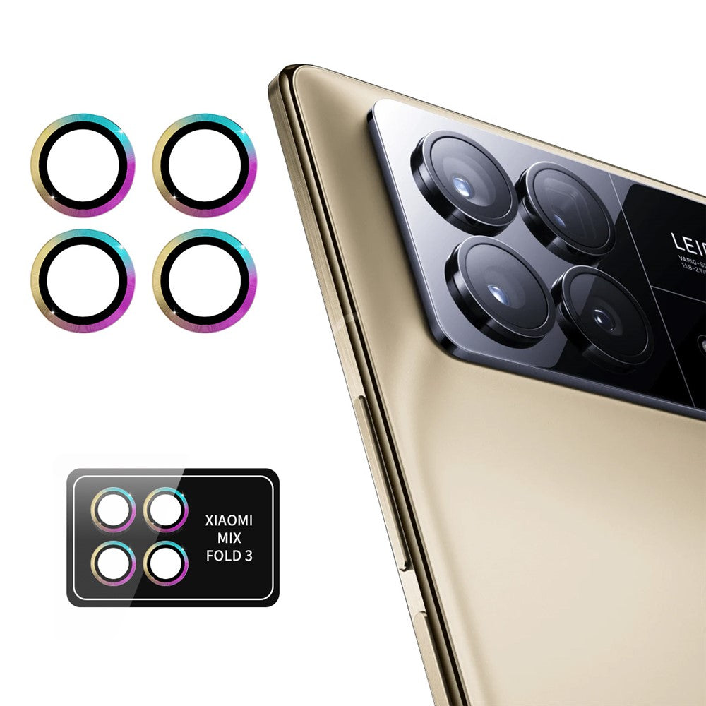 ENKAY HAT PRINCE For Xiaomi Mix Fold 3 5G 1 Set 9H Hardness Camera Lens Protector with Metal Ring Trim